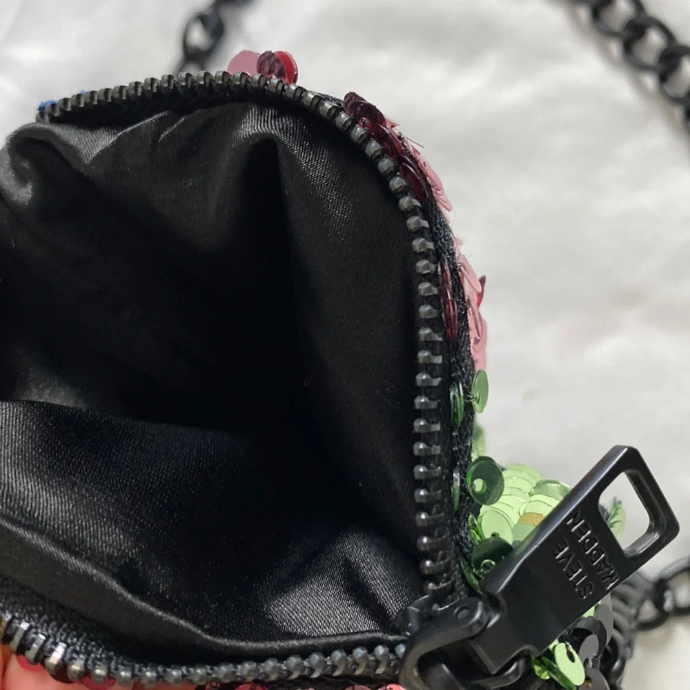 Steve Madden Sequin & Chain Belt Bag Med/Lrg New - Picture 5 of 5